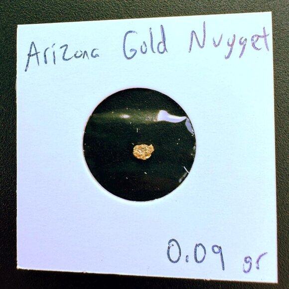 Arizona Gold Nugget - American Mined Gold - Genuine Gold Specimen 0.09 grams #33 - Picture 2 of 7